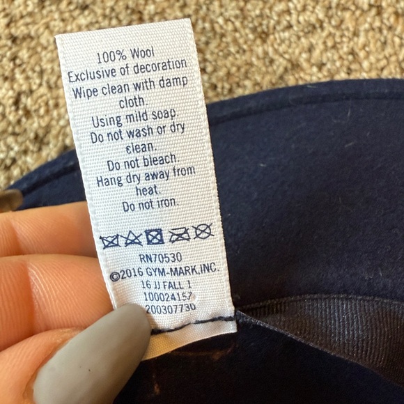 Janie and Jack | Navy Hat with Brown Accent - Picture 4 of 5